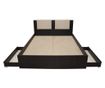 Pat Laguna cu 2 sertare, Wenge 160x200 cm