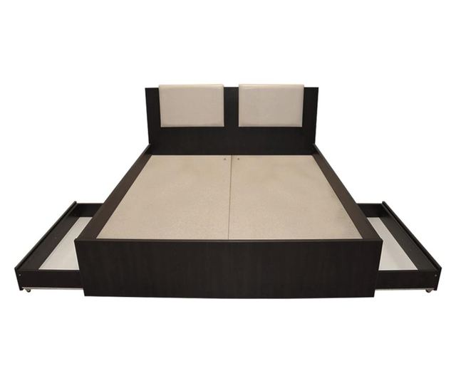 Pat Laguna cu 2 sertare, Wenge  160x200 cm