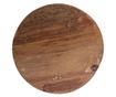 Masuta Cafea Metal Alb Cu Blat Lemn Natur Lancaster Ø 70 Cm X 32 H