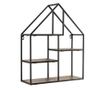 Raft Perete Fier Maro 3 Polite Casuta 40 Cm X 14 Cm X 50 H