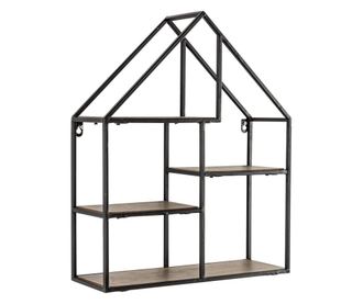 Raft Perete Fier Maro 3 Polite Casuta 40 Cm X 14 Cm X 50 H