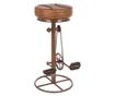Cycle smeđa kožna barska stolica sa željeznim nogama Ø 42 cm X 80 V