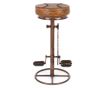Cycle smeđa kožna barska stolica sa željeznim nogama Ø 42 cm X 80 V