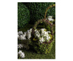 Ovalna zelena posuda za cvijeće model košare Ø17 cm x 10 cm x 24 h