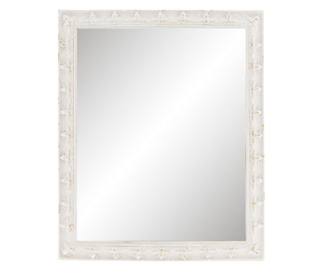 Vintage sivo okrasno stensko ogledalo iz poliresina 23x2x28 cm