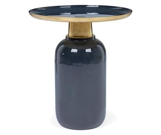 Masuta Cafea Metal Albastru Auriu Nalima Ø 40.5 Cm X 45.5 H