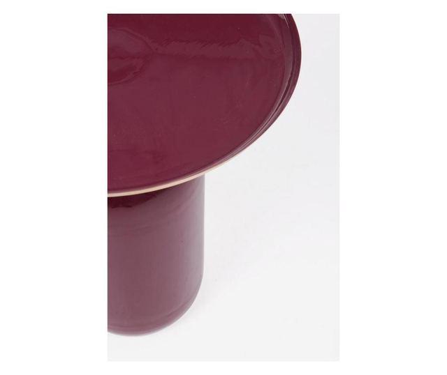 Masuta Cafea Metal Burgundy Auriu Nalima Ø 40.5 Cm X 45.5 H