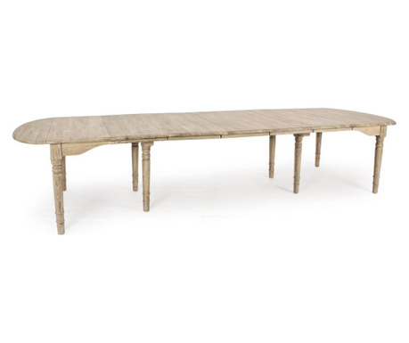 Bedford stol na razvlačenje od prirodnog drva 153/382 cm x 120 cm x 78 h