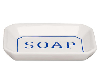 Posuda za sapun od bijele keramike Soap 13x8x2 cm