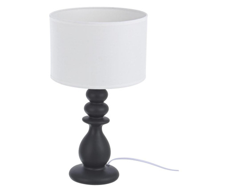 Настолна лампа Декоративна керамика Бяло Черен Roma Ø24x50h