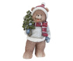 Medve figura karácsonyfával 10x20 cm