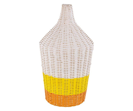 Veioza Rattan Alb Galben Portocaliu Sun Ø 28 Cm X 47.5 H