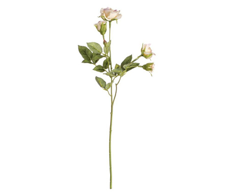 Trandafir Artificial 4 Flori Roz Pudrat 39h