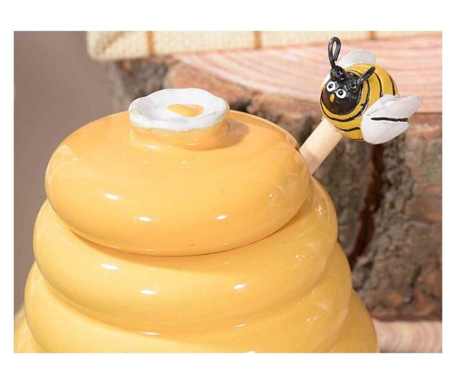 Narančasta keramička posuda za med Ø 9 cm x 8 V