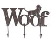 Vješalica od kovanog željeza 3 smeđe vješalice Woof 26x4x18 cm