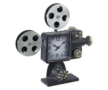 Stolni sat metal crno zlato srebro Charles Cinema 39x8x38,5 cm