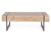 Konferenční stolek Garret s deskou z přírodního dřeva a hnědýma železnýma nohama, 120 cm x 60 cm x 40 cm