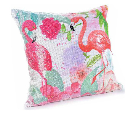 Jastučnica sa dvostrukim šljokicama Flamingo cm 40 x 40 H