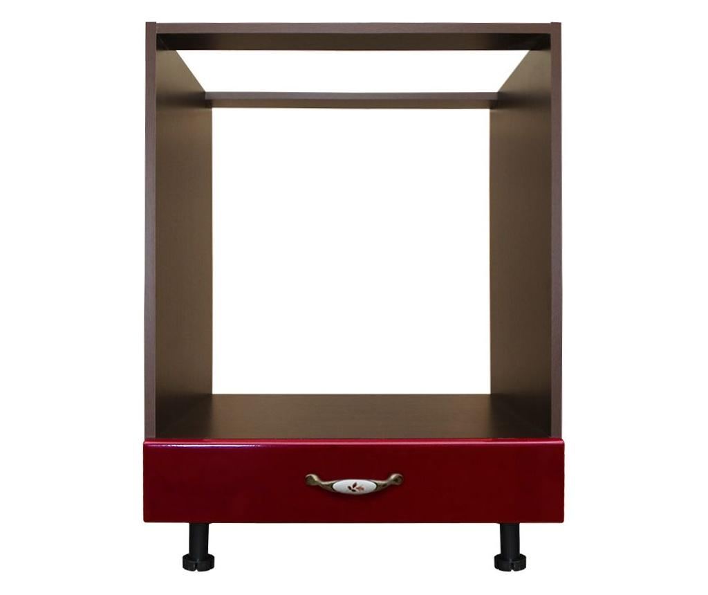 Corp pentru cuptor incorporabil cu sertar Zebra, wenge/MDF Bordo, 60 x 82 x 60 cm Zebra 60 x 82 x 60 cm - 2