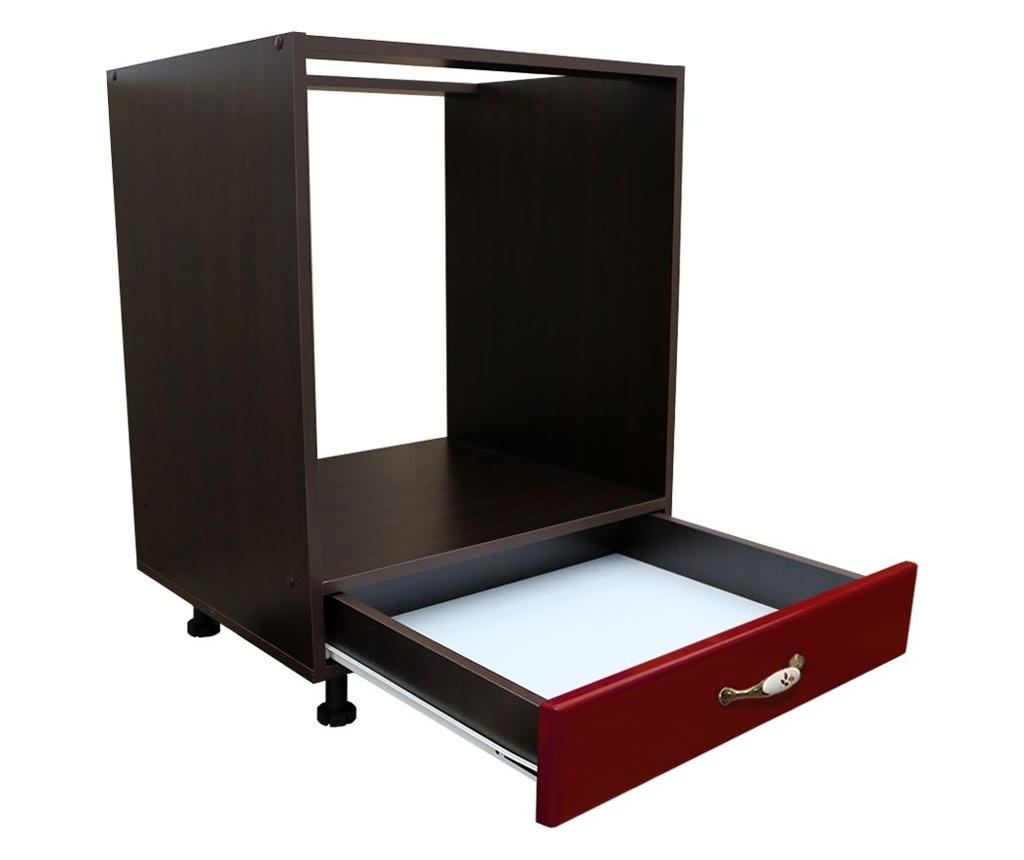 Corp pentru cuptor incorporabil cu sertar Zebra, wenge/MDF Bordo, 60 x 82 x 60 cm Zebra 60 x 82 x 60 cm - 4