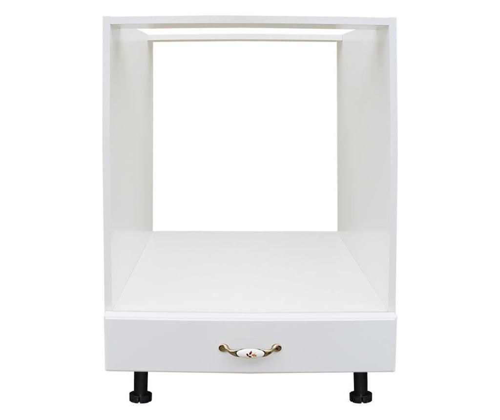 Corp pentru cuptor incorporabil cu sertar Zebra, Alb/MDF Alb mat, 60 x 82 x 52 cm - 2