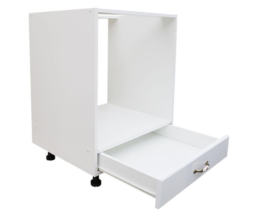 Corp pentru cuptor incorporabil cu sertar Zebra, Alb/MDF Alb mat, 60 x 82 x 52 cm - 4