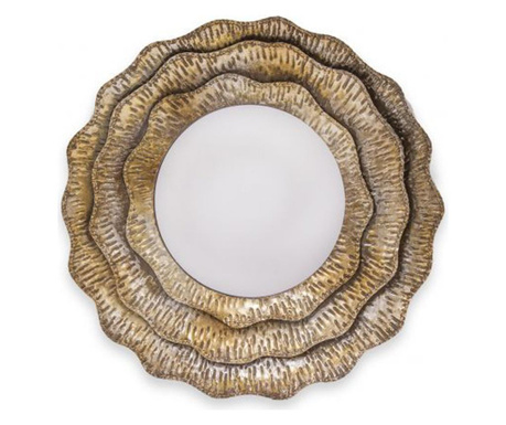Oglinda De Perete, Cadru Metalic, Auriu Antichizat, 55x4 Cm