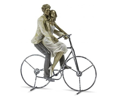 Figurina cuplu pe bicicleta, 26x24x7 cm