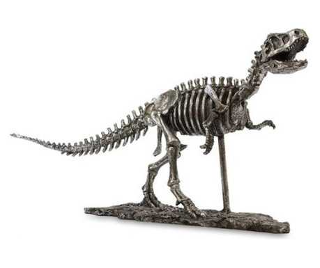 Figurina dinozaur, argintiu antichizat, 28.5x55x12 cm