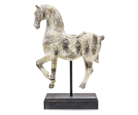Figurina decorativa cal, aspect antichizat, 48x32x12 cm