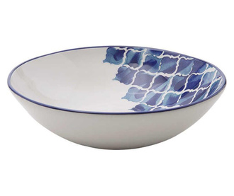 Bol pentru salata Bella Maison, Blue Tile, ceramica, ⌀26 cm, albastru, 26x26x2 cm