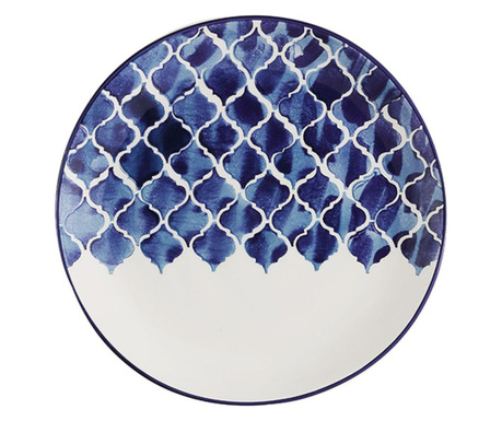 Sada 6 mělkých talířů Blue Tile
