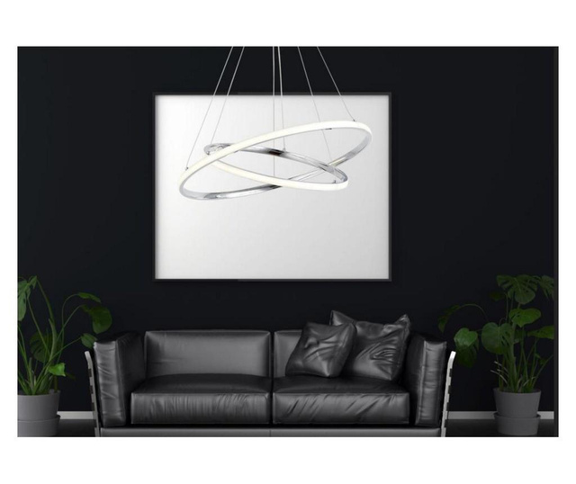 Lustra Squid Lighting, metal (aluminiu), crom, 50x50x70 cm