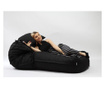 Пуф легло и декоративна възглавница Yoga Xl - Черен, дамаска  200x75x35 см