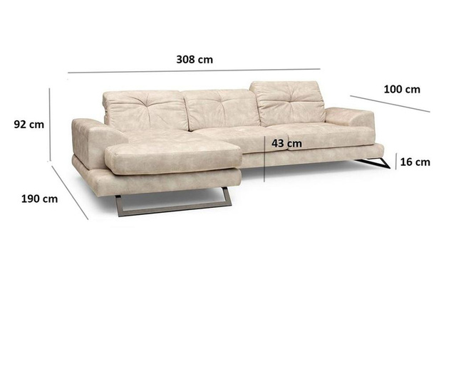 Ляв ъглов диван