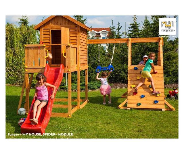 Set MyHOUSE SPIDER - drveno djecje igraliste