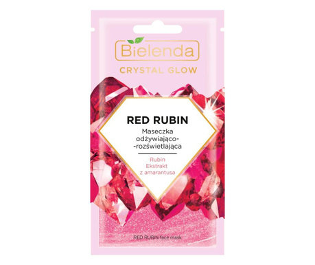 Bielenda CRYSTAL GLOW RED RUBIN Masca de Fata Hidratanta si Iluminatoare 8g