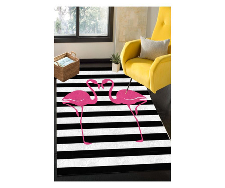 Tepih Pink Flamingo Black Striped 80x200 cm