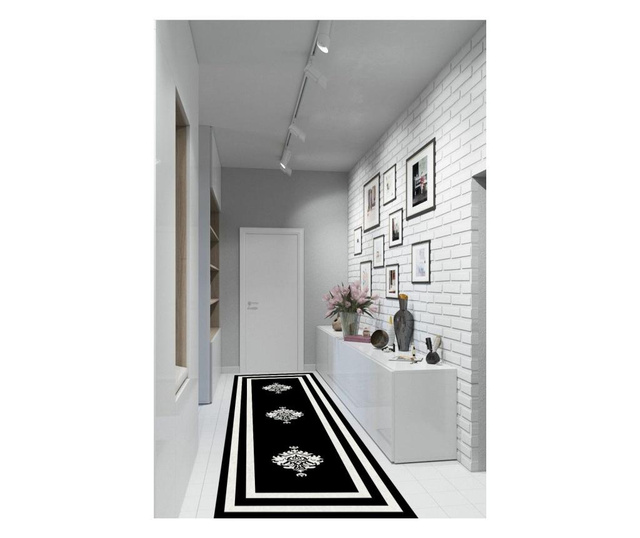 Black White Pattern Szőnyeg 80x200 cm