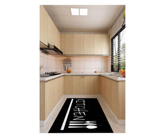 Tepih Black Modern Kitchen 80x100 cm