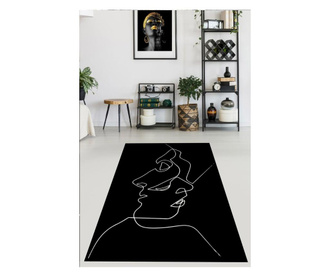 Tepih Black Drawing Art 100x150 cm