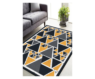 Gray Yellow Geometric Szőnyeg 80x100 cm