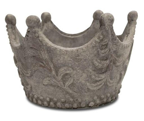 Ghiveci piatra, gri, forma coroana, 16x24 cm