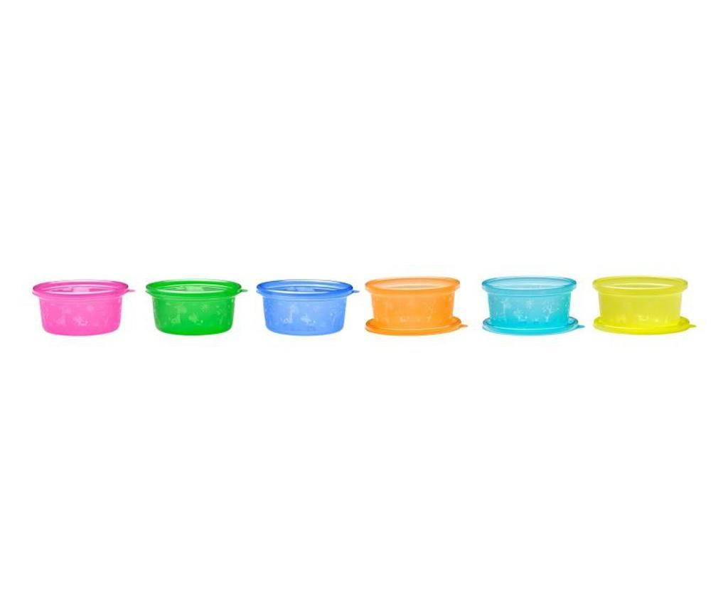 Sada 6 misiek na jedlo s viečkami, 300 ml, bez BPA, 0+ mesiacov, Nip 37063 - 6