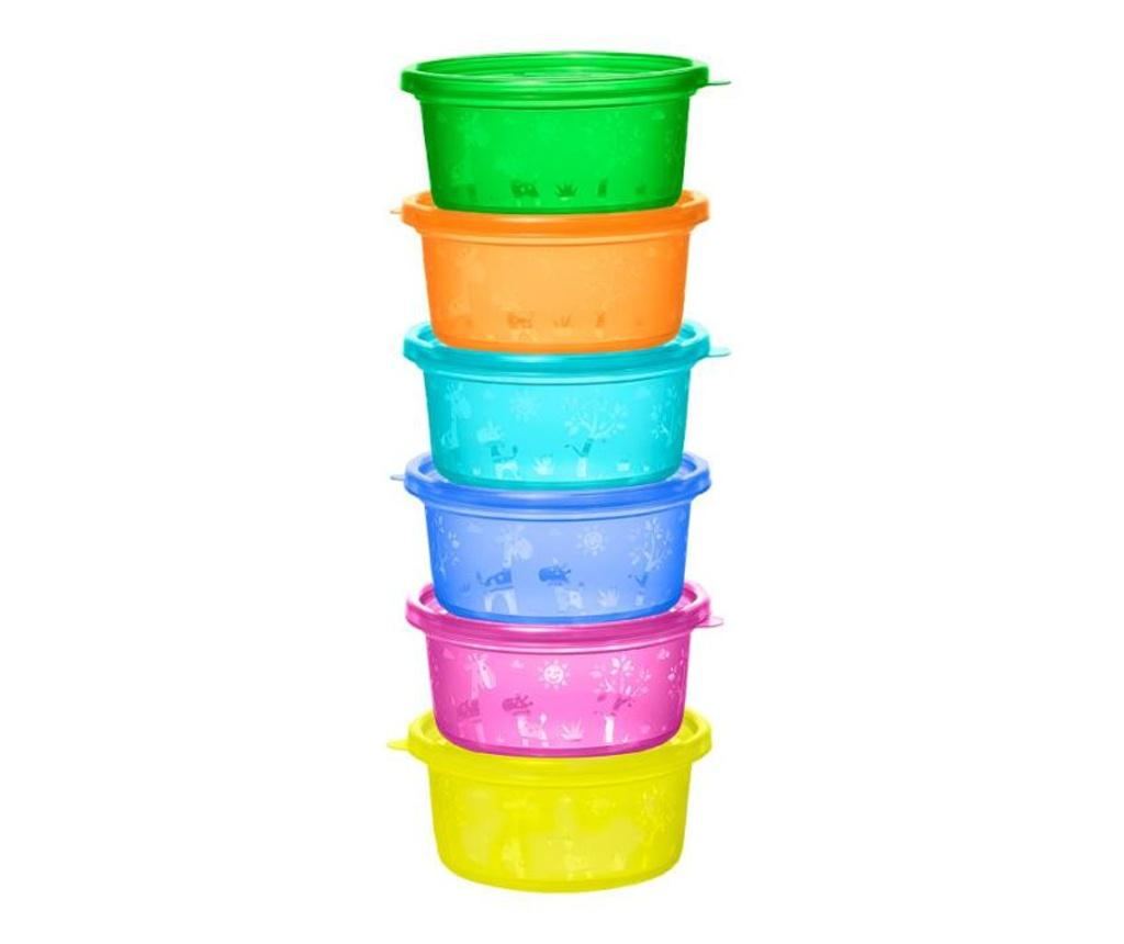 Sada 6 misiek na jedlo s viečkami, 300 ml, bez BPA, 0+ mesiacov, Nip 37063 - 7