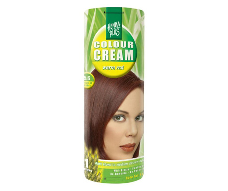 Crema nuantatoare, 5.6, Colour Cream Warm Red, Hennaplus, 60 ml