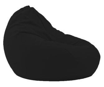 Fotoliu Nirvana Grande (gama Premium), - Eerie Black Cu Husa Detasabila Textila, Umplut Cu Perle Polistiren  100x80x80 cm