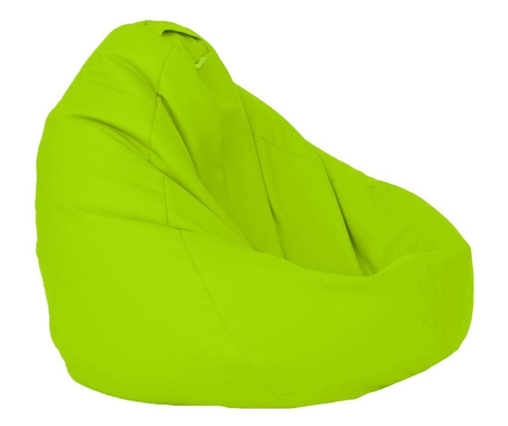 Nirvana Grande Beanbag Chair - Neon Green Teteron (Suitable for Outdoor Use) Filled with Polystyrene Beads 90x90x80 cm