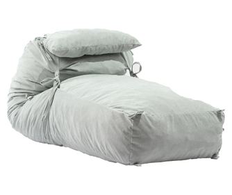 Fotoliu Yoga Xl + Perna - Light Mint (gama Premium) Umplut Cu Fulgi De Burete Memory Mix  200x75x35 cm