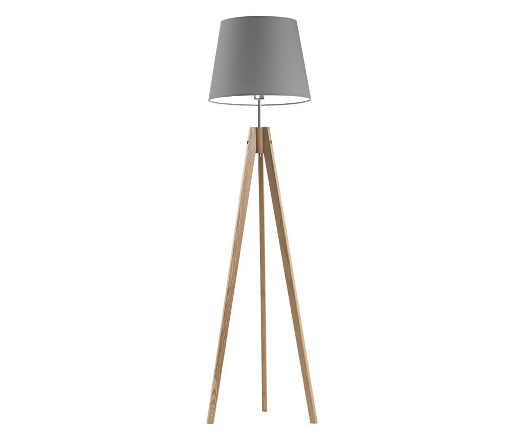 Drvena podna svjetiljka Aruba OAK GREY STEEL 149x38 cm